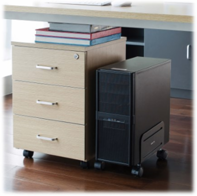 Mobile CPU Caddy - Width Adjustable for CPUs 4.7 to 8.2 Inch Wide, Locking Casters