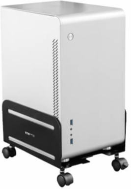 Mobile CPU Caddy - Width Adjustable for CPUs 4.7 to 8.2 Inch Wide, Locking Casters