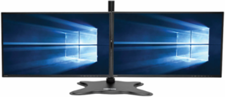 Dual-Monitor Desktop Mount for 13-27 Inch Displays, Supports 26 lbs, Full Motion