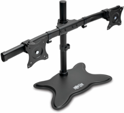 Dual-Monitor Desktop Mount for 13-27 Inch Displays, Supports 26 lbs, Full Motion