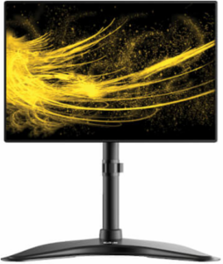 Single-Display Desktop Monitor Stand for 13 to 27 in Flat-Screen Displays, Full Motion, Black