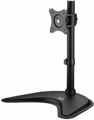 Single-Display Desktop Monitor Stand for 13 to 27 in Flat-Screen Displays, Full Motion, Black