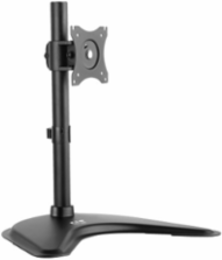 Single-Display Desktop Monitor Stand for 13 to 27 in Flat-Screen Displays, Full Motion, Black