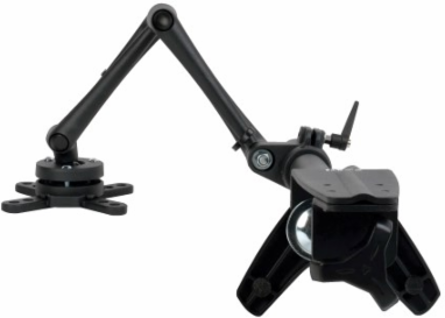 Full Motion Flex Arm Desk Clamp for 13-27 Inch Monitors, Supports 22 lbs