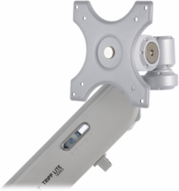 Laptop and Monitor Desk Clamp Mount, Full Motion, 17 to 32 in Monitor, Aluminum, Silver, TAA
