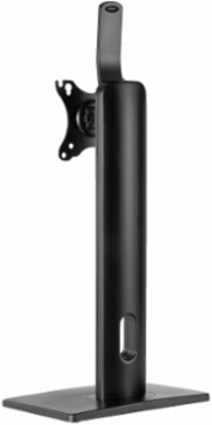 Adjustable Monitor Stand, Antimicrobial, 17 to 32 in, Full Motion, Black, Steel