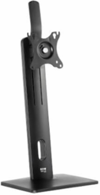 Adjustable Monitor Stand, Antimicrobial, 17 to 32 in, Full Motion, Black, Steel