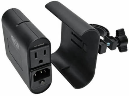 AC/USB Charging Clip for Display Mounts, Fits Up to 1.5 Inch Poles, 6 ft Cord