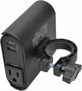 AC/USB Charging Clip for Display Mounts, Fits Up to 1.5 Inch Poles, 6 ft Cord