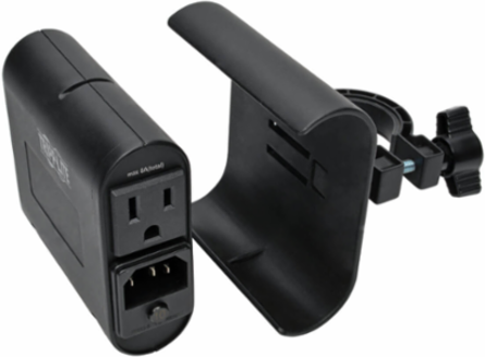 AC/USB Charging Clip for Display Mounts, Fits Up to 1.5 Inch Poles, 6 ft Cord