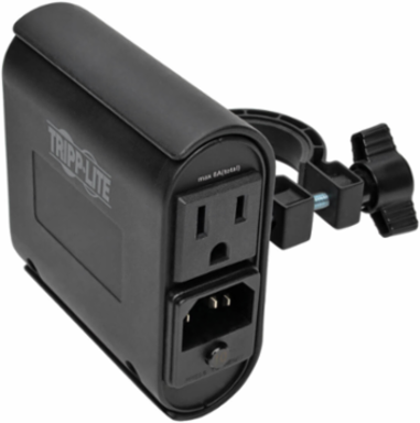 AC/USB Charging Clip for Display Mounts, Fits Up to 1.5 Inch Poles, 6 ft Cord
