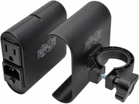 AC/USB Charging Clip for Display Mounts, Fits Up to 1.5 Inch Poles, 6 ft Cord