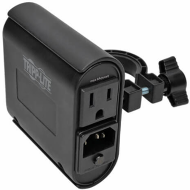 AC/USB Charging Clip for Display Mounts, Fits Up to 1.5 Inch Poles, 6 ft Cord