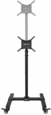 Mobile TV Stand, Height Adjustable 13-42 Inch, Supports 44 lb, Locking Casters, Black