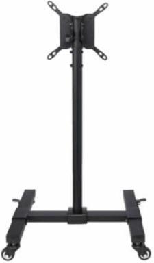 Mobile TV Stand, Height Adjustable 13-42 Inch, Supports 44 lb, Locking Casters, Black
