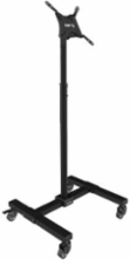 Mobile TV Stand, Height Adjustable 13-42 Inch, Supports 44 lb, Locking Casters, Black
