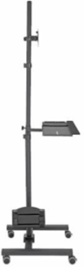Mobile Workstation for 17-32 Inch Displays, Adjustable Height, Steel Construction