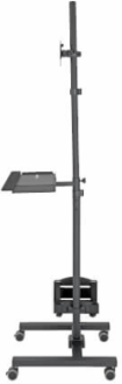 Mobile Workstation for 17-32 Inch Displays, Adjustable Height, Steel Construction