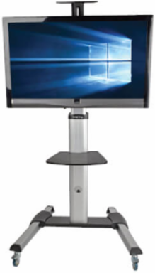 Mobile TV Cart for 32-70 Inch Screens, Height Adjustable 47-81.5 Inch, 150 lb Capacity