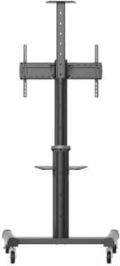 Heavy-Duty Rolling Cart, 37 to 70 in Displays, Antimicrobial, UL Certified, 154 lb Capacity
