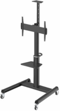 Heavy-Duty Rolling Cart, 37 to 70 in Displays, Antimicrobial, UL Certified, 154 lb Capacity