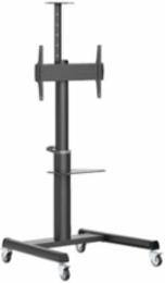 Heavy-Duty Rolling Cart, 37 to 70 in Displays, Antimicrobial, UL Certified, 154 lb Capacity