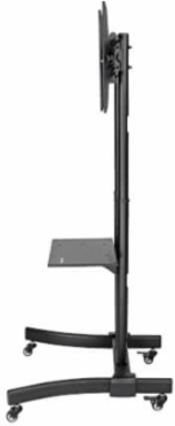Rolling TV/Monitor Cart for 37-70 Inch Screens, Supports 88 lbs, Aluminum & Steel