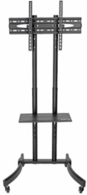 Rolling TV/Monitor Cart for 37-70 Inch Screens, Supports 88 lbs, Aluminum & Steel