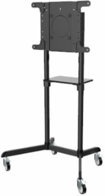 Rolling TV/Monitor Cart, 37 to 70 in Displays, Rotating Portrait/Landscape Mount, 360° Rotation