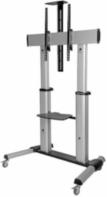 Mobile Floor Stand for 60-100 Inch TVs, 220 lb Capacity, Adjustable Height 47-65 Inch