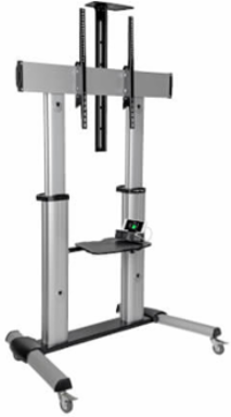 Mobile Floor Stand for 60-100 Inch TVs, 220 lb Capacity, Adjustable Height 47-65 Inch