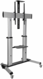 Mobile Floor Stand for 60-100 Inch TVs, 220 lb Capacity, Adjustable Height 47-65 Inch