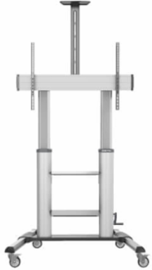 Heavy-Duty Rolling TV Cart with Crank Height Adjustment, 60 to 100 in Displays, 220 lb Capacity