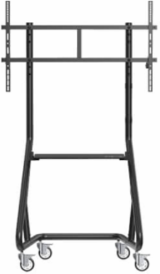 Heavy-Duty Streamline Landscape Mobile Cart, 60 to 105 in Displays, 220 lb Capacity, Black