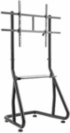 Heavy-Duty Streamline Landscape Mobile Cart, 60 to 105 in Displays, 220 lb Capacity, Black