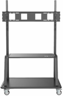 Heavy-Duty Rolling TV Cart for 60” to 105” Flat-Screen Displays, Locking Casters, Black