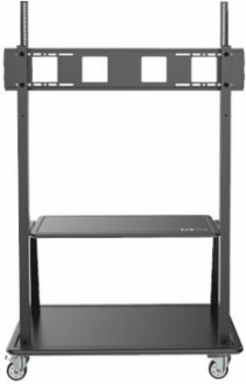 Heavy-Duty Rolling TV Cart for 60” to 105” Flat-Screen Displays, Locking Casters, Black