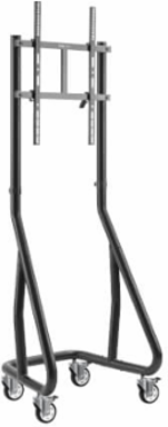 Heavy-Duty Streamline Portrait Mobile Cart, 45 to 60 in Displays, 220 lb Capacity, Black