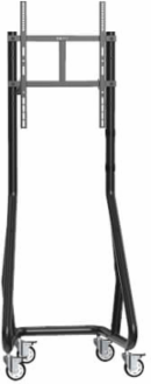 Heavy-Duty Streamline Portrait Mobile Cart, 45 to 60 in Displays, 220 lb Capacity, Black