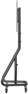 Heavy-Duty Streamline Portrait Mobile Cart, 45 to 60 in Displays, 220 lb Capacity, Black