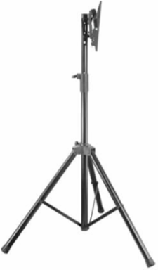 Portable Digital Signage Stand, 23 to 42 in Displays, Fixed, Steel, Black, 77 lb Capacity