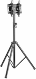 Portable Digital Signage Stand, 23 to 42 in Displays, Fixed, Steel, Black, 77 lb Capacity