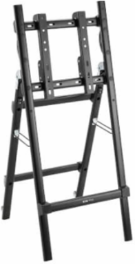 Portable Digital Signage Stand for 32” to 55” Flat-Screen Displays, Folding Portrait/Landscape Mount, Rolling Casters
