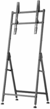 Portable Digital Signage Stand, 32 to 55 in Displays, Portrait or Landscape, Fixed, Steel, Black
