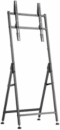 Portable Digital Signage Stand, 32 to 55 in Displays, Portrait or Landscape, Fixed, Steel, Black