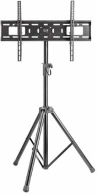 Portable Digital Signage Stand, 37 to 70 in Displays, Fixed, Steel, Black, 77 lb Capacity