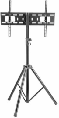 Portable Digital Signage Stand, 37 to 70 in Displays, Fixed, Steel, Black, 77 lb Capacity