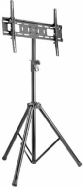 Portable Digital Signage Stand, 37 to 70 in Displays, Fixed, Steel, Black, 77 lb Capacity