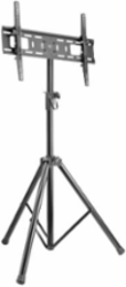 Portable Digital Signage Stand, 37 to 70 in Displays, Fixed, Steel, Black, 77 lb Capacity