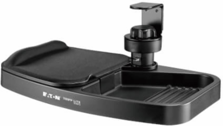 Under-Desk Clamp-On Storage Tray, 13.7 x 7.5 x 1.2 Inch, Built-In Mouse Pad, 5-Year Warranty